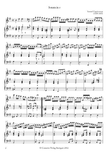 Samuel Capricornus: Sonata in e