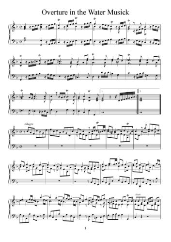 Georg Friedrich Händel / Francesco
Geminiani: Handel’s Celebrated Water
Musick