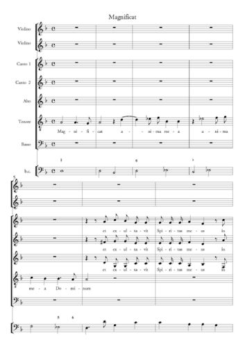 Samuel Capricornus: Magnificat
SSATB, 2 Violinen und b.c.