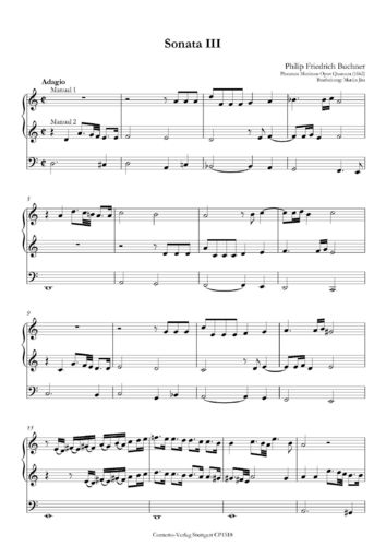 Philipp Friedrich Buchner (1614-1669): 8 Sonaten aus Plectrum musicum op.4 für Orgel bearbeitet